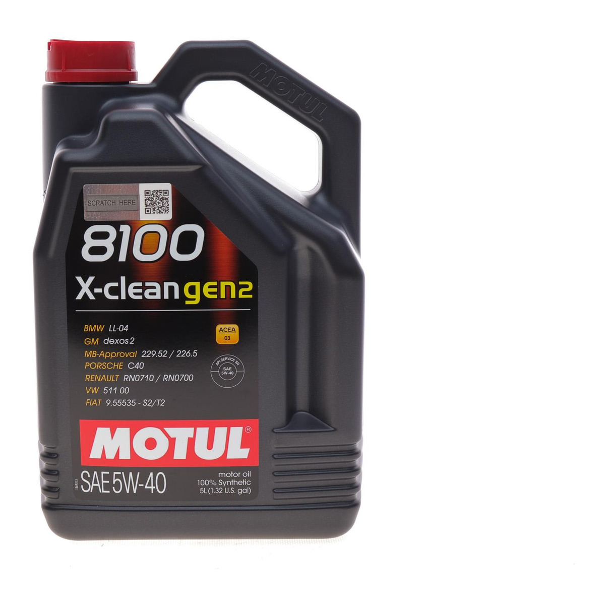 Масло 5W40 X-clean 8100 gen2 (5L) (BMW LL-04/MB 229.52/MB 226.5/RN0710/RN0700) 109762