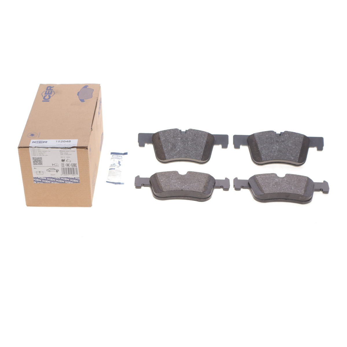 Колодки гальмівні (передні) BMW 1 (F20/F21)/3 (F30/F31/F34/G20/F80)/4 (F32/F36/F82)/7 (F01-04) 10- Icer