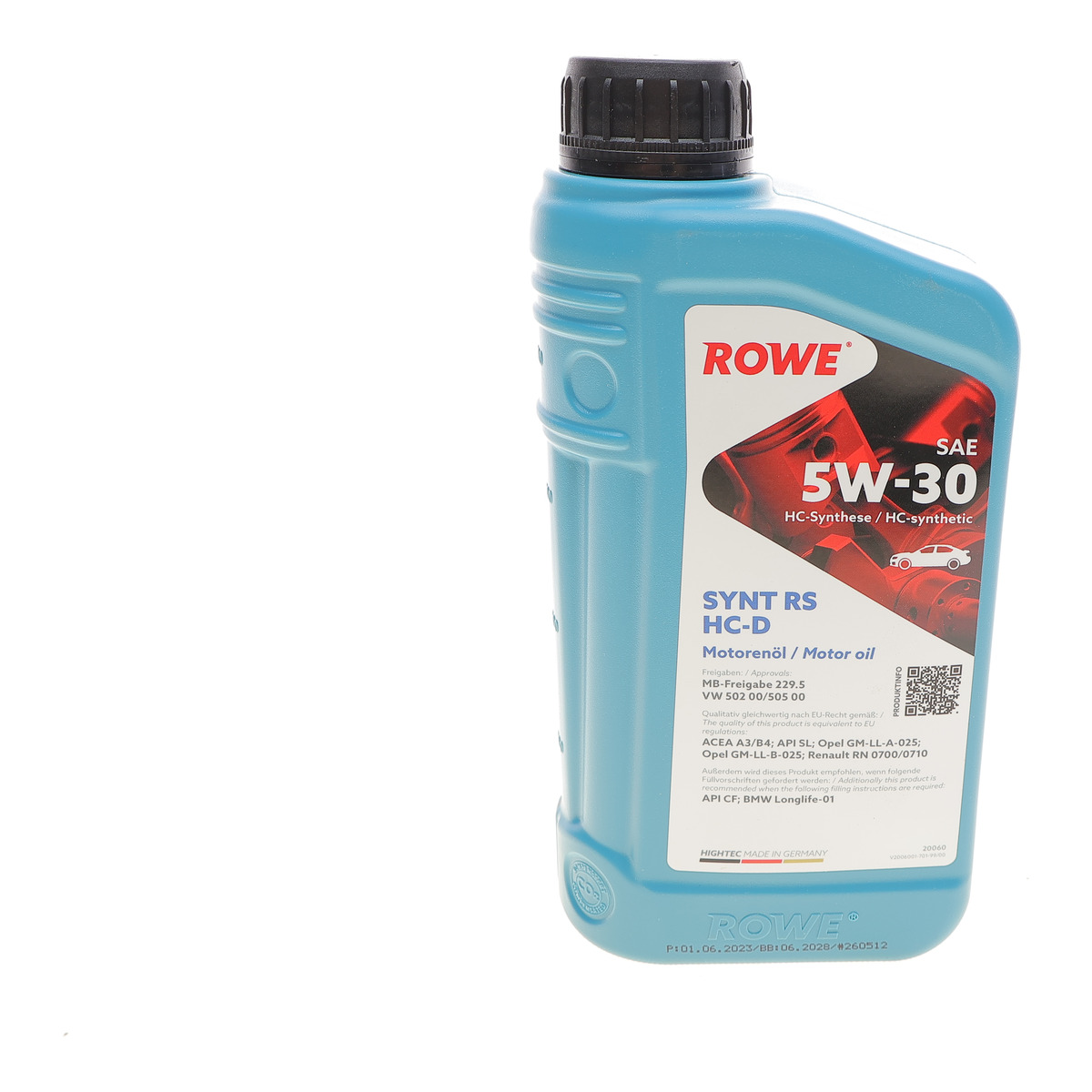 Олива 5W30 HIGHTEC SYNT RS HC-D (1L) (MB 229.5/VW 502 00/505 00/GM-LL-A-025/BMW LL-01) ROWE