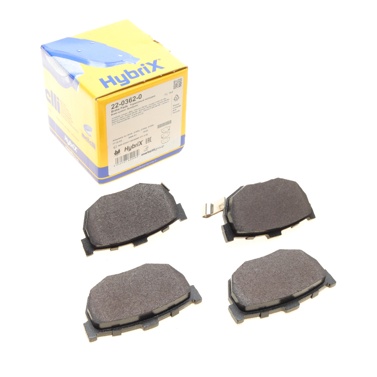 Колодки гальмівні (задні) Hyundai Elantra 00-06/Coupe 96-09/Kia Cerato 04-/Nissan Maxima 88-94 Metelli