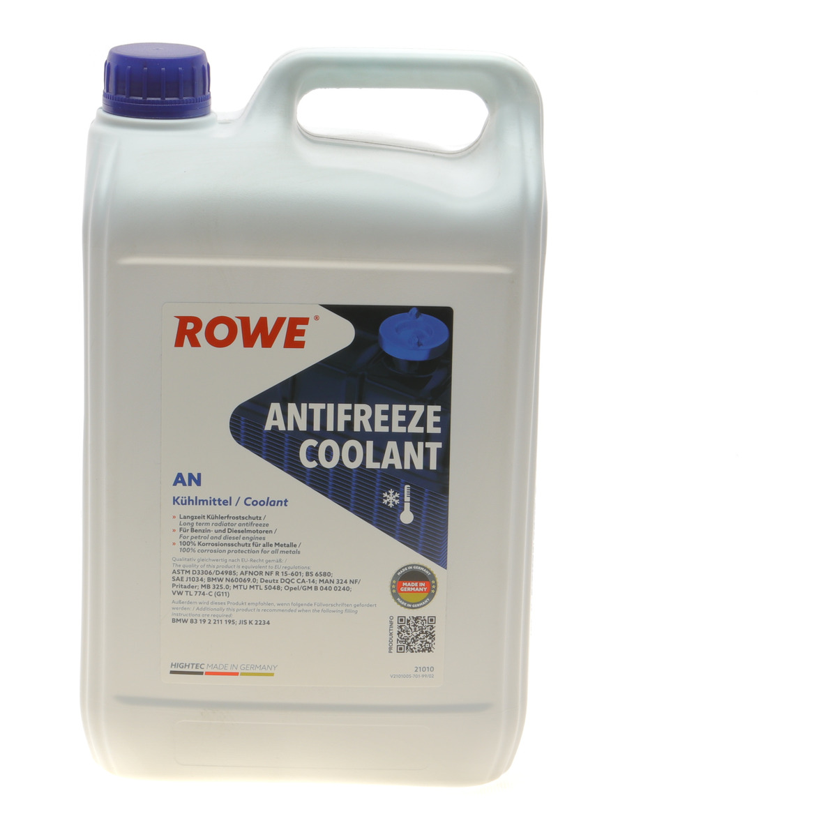 Антифриз (синій) G11 (5L) HIGHTEC ANTIFREEZE AN (концентрат) ROWE