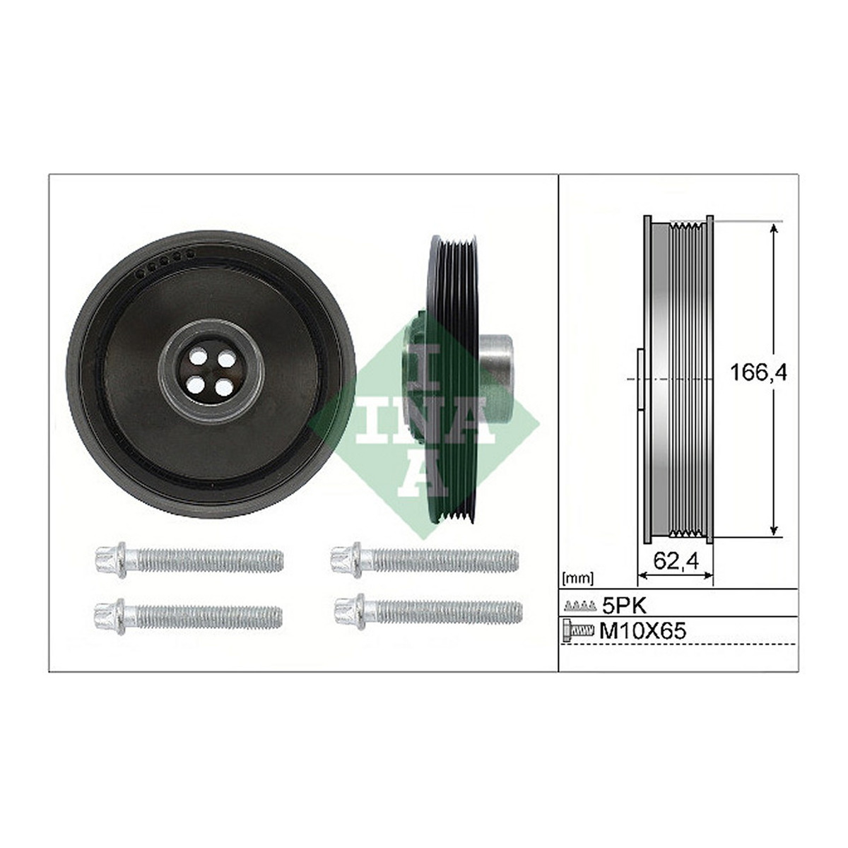 Шків колінвалу Mini Cooper D,SD/One D 1.6/2.0, 10-14, N47 C16/C20 Schaeffler INA
