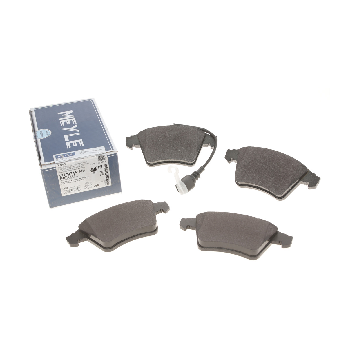 Колодки гальмівні (передні) VW T5 03- (18mm/17.6mm) Meyle