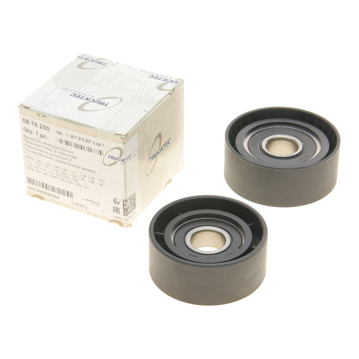 Ролик генератора BMW 3 (F30/F80)/5 (F10)/7 (F01-F04) 10-18 (натяжний) B37/B47/M47/N47/N55 TRUCKTEC Automotive