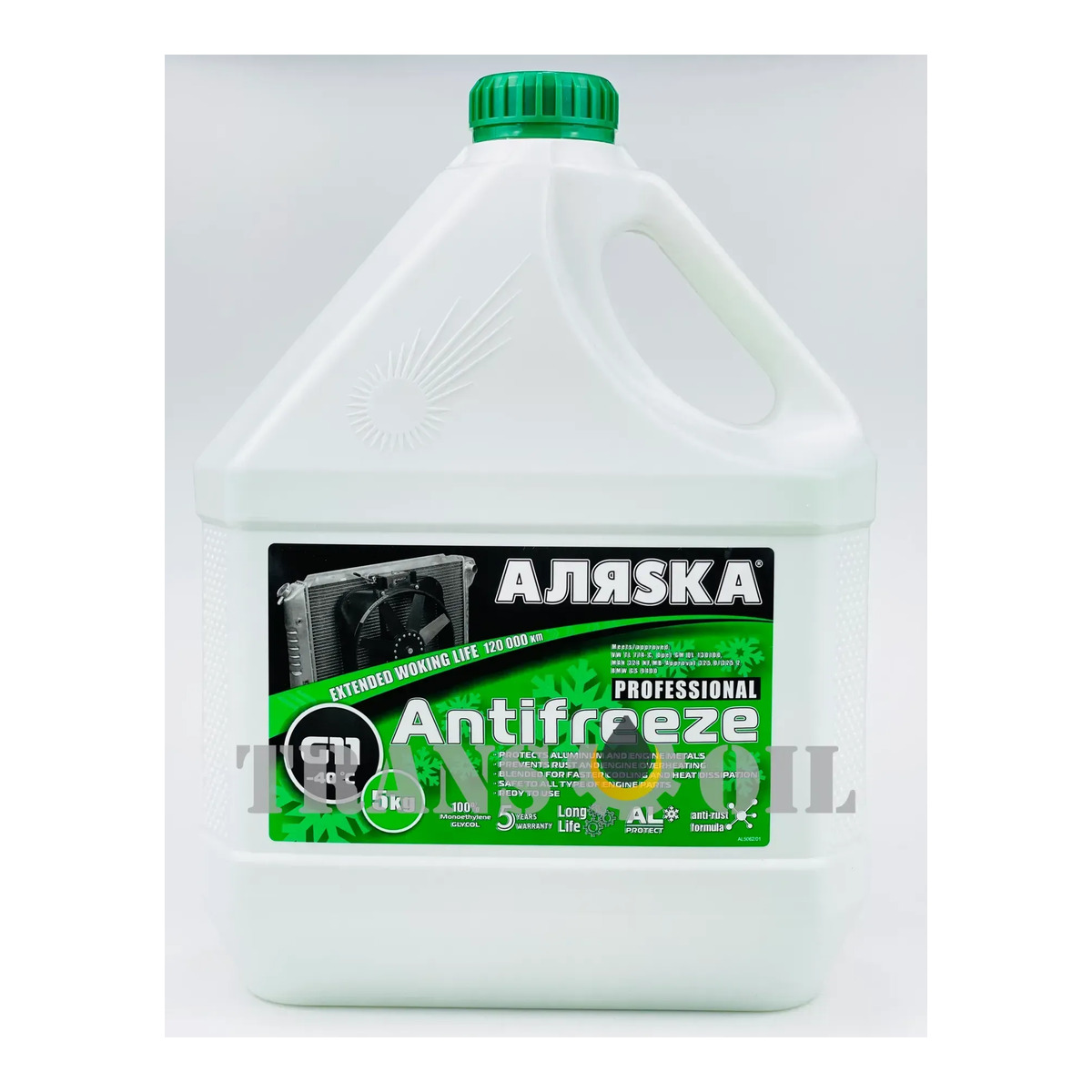 АЛЯSKA G11 Антифриз зелений -40 5кг