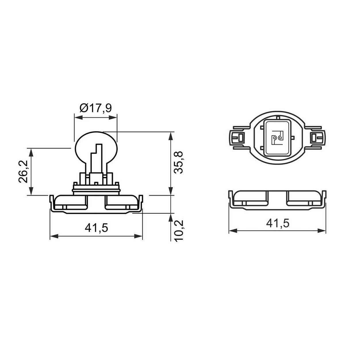 Автолампа PS24W 12V 24W PG20/3 Pure Light WS Bosch