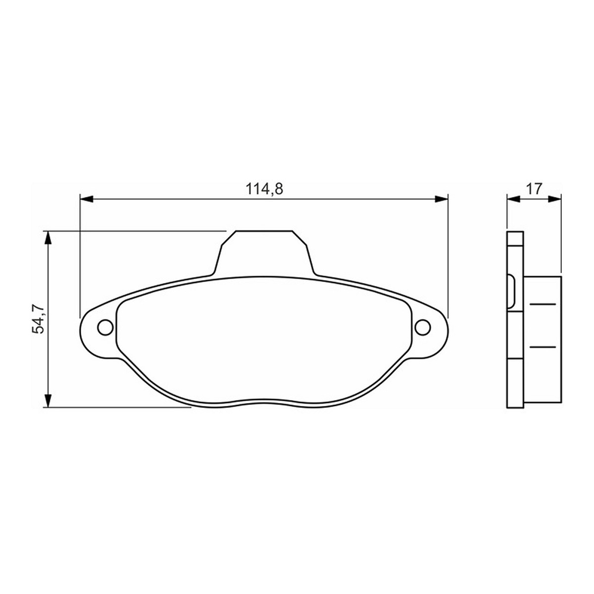 Колодки гальмівні (передні) Fiat 500 07-/Panda 03-/Punto 93-10 Bosch