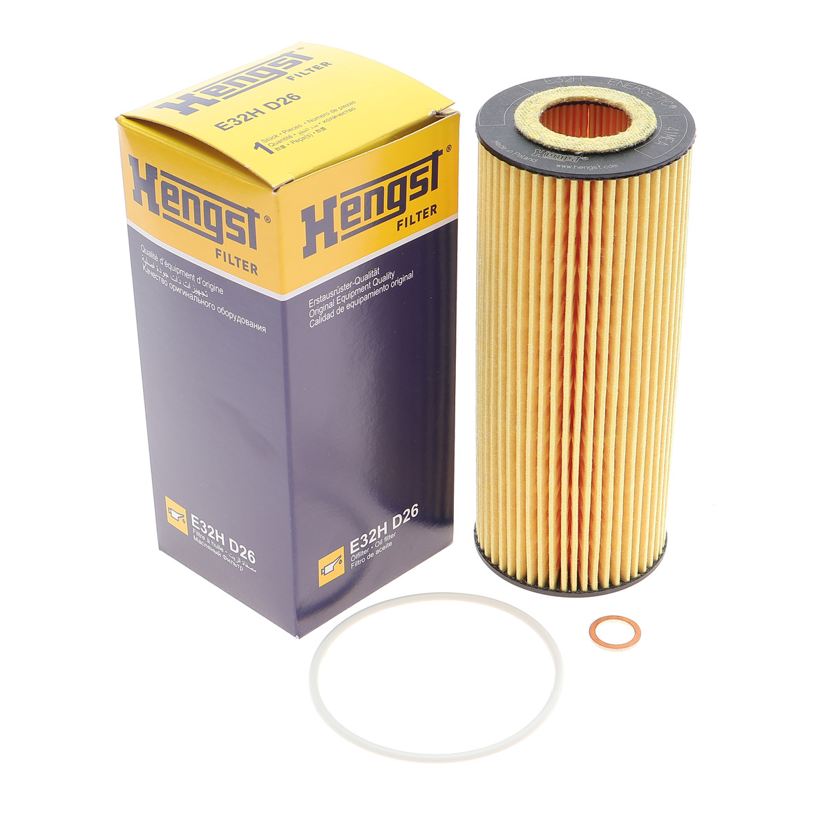 Фільтр масляний BMW 3 (E46)/5 (E60/E61) 2.0 D 03- N47/M47 HENGST FILTER