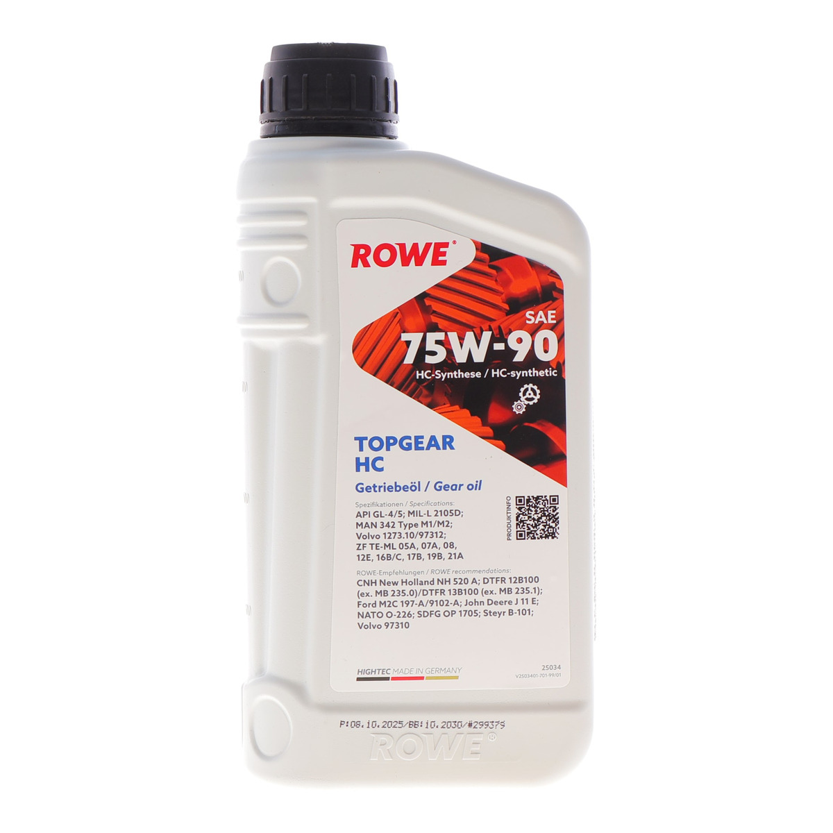 Масло 75W90 HIGHTEC TOPGEAR HС (1L) (MIL-L 2105D) (API GL-4/GL-5)