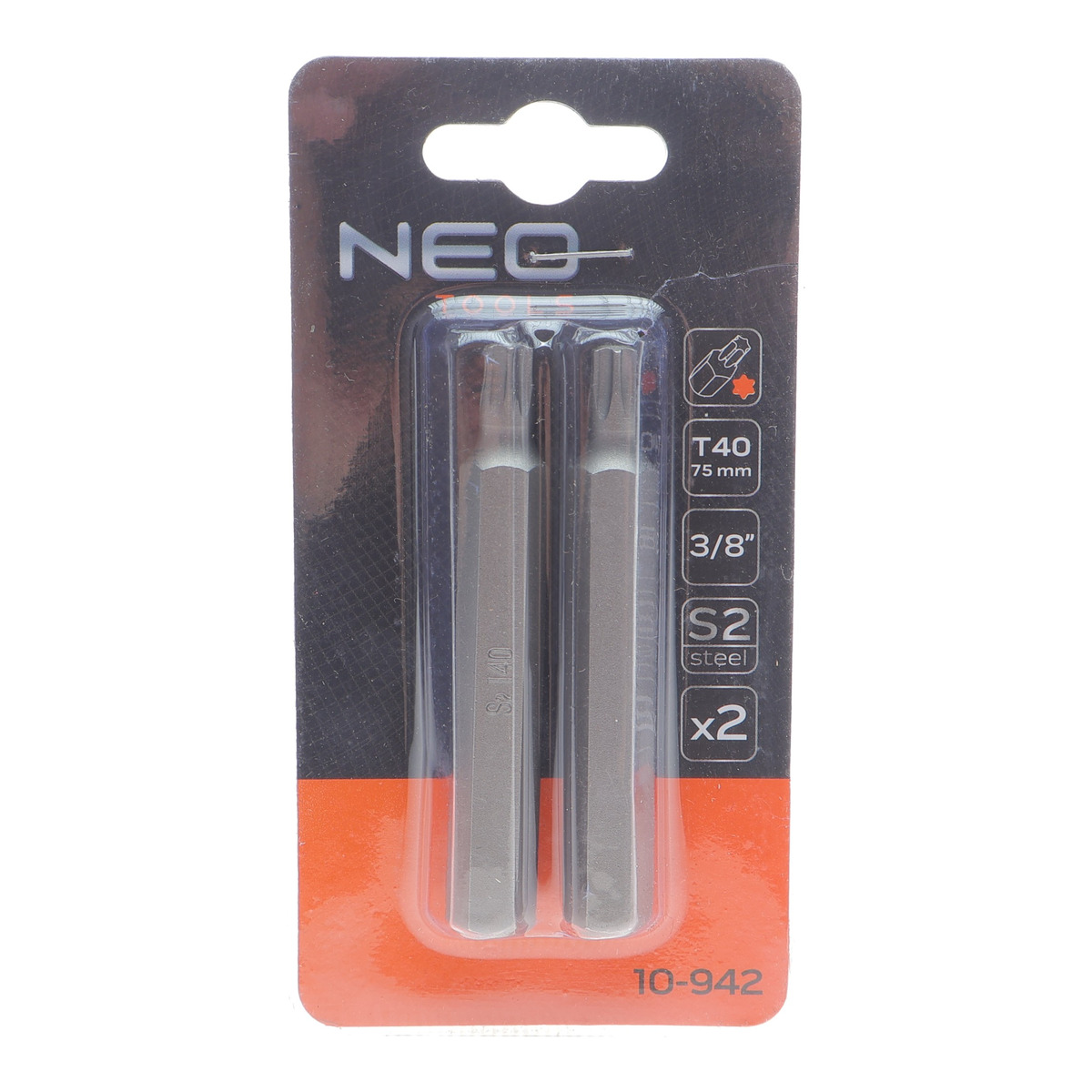 Біта 3/8" Torx T40 75 мм (к-кт 2 шт) NEO Tools