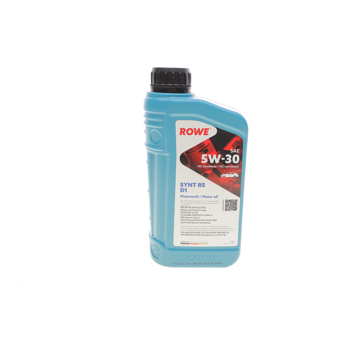 Олива 5W30 HIGHTEC SYNT RS D1 (1L) (Ford WSS-M2C945-A/929-A/946-A/GM DEXOS1 GEN2/GM 6094M/4718M) ROWE