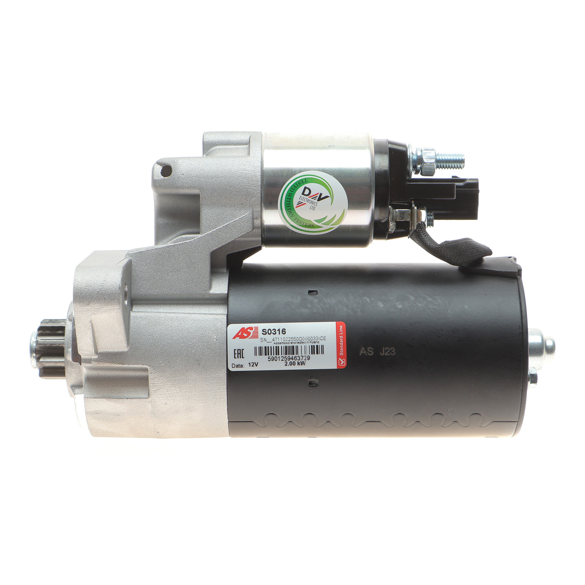 Стартер Audi Q7/VW Touareg 3.0 TDI 04-18(12V/2kw) (z=9)