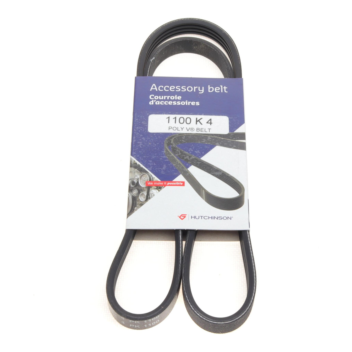 Ремінь генератора Fiat/Lancia/Nissan/Subaru (4PK1100) Hutchinson