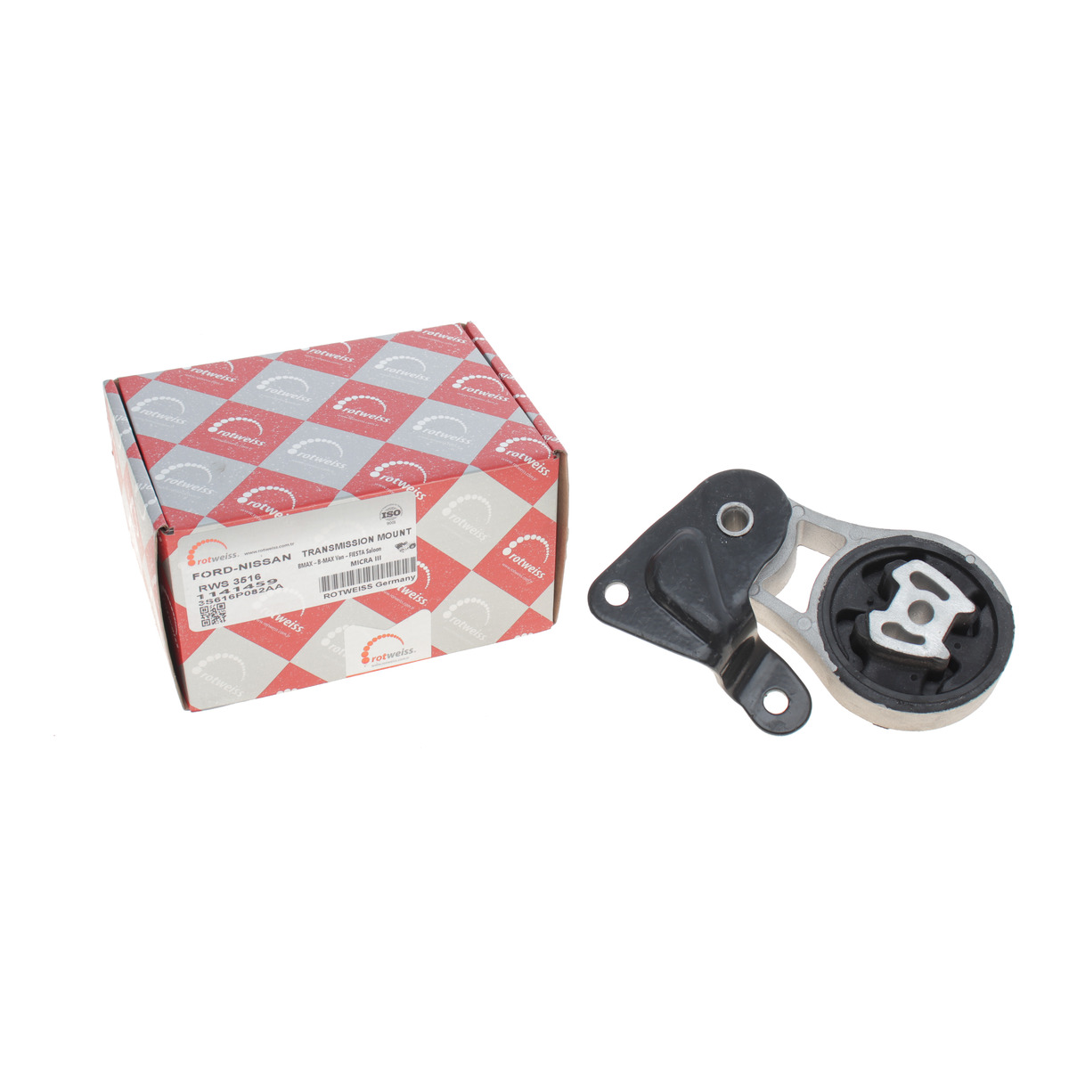 Подушка КПП Ford Fiesta 1.3/1.4i/1.6 TDCi 01- (косточка) Rotweiss