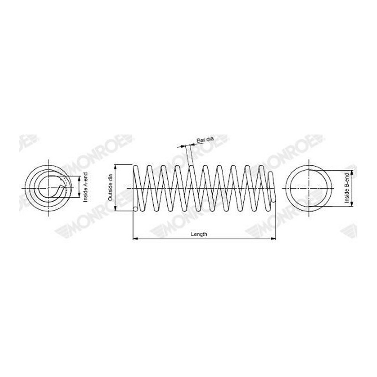 Пружина підвіски передн лів/прав NISSAN KUBISTAR, RENAULT KANGOO, KANGOO EXPRESS 1.2 08.97-