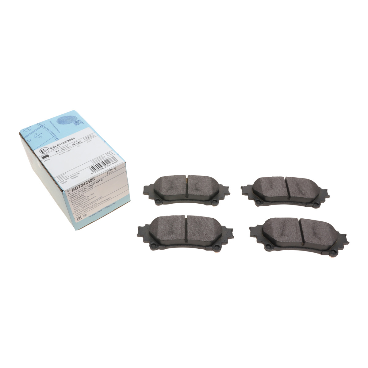 Колодки гальмівні (задні) Lexus RX 08-15/Toyota Prius 11- Blue Print