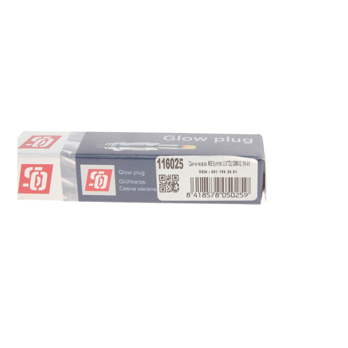 Свічка розжарювання MB Sprinter 2.9TDI OM602 96-00 (11V) Solgy