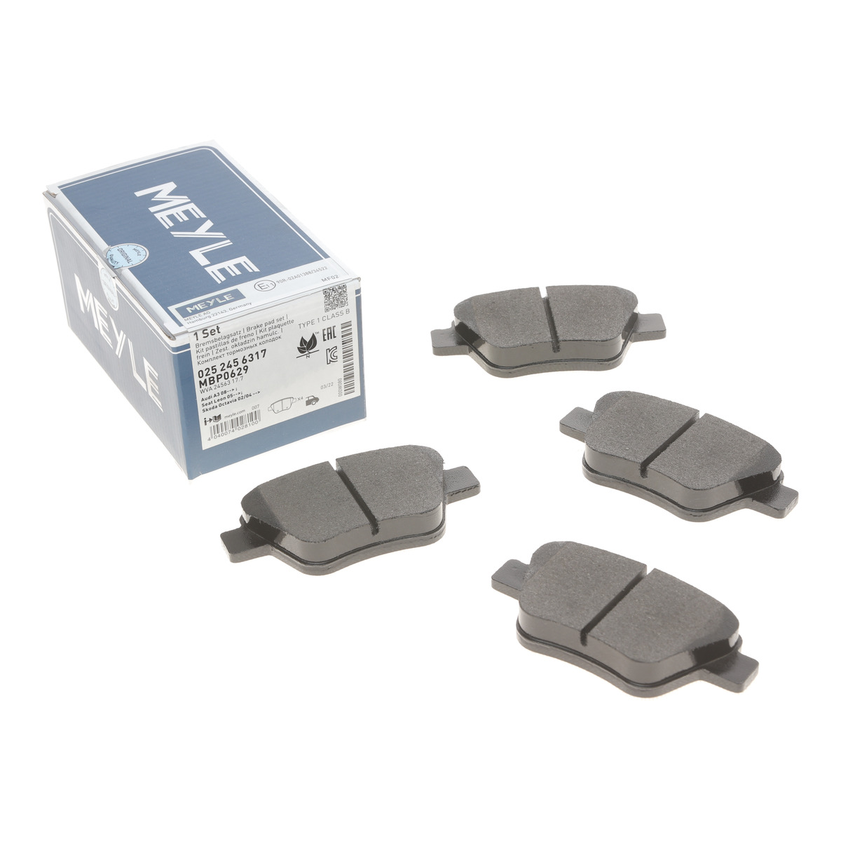 Колодки тормозные (задние) Audi A1/A3/Skoda Octavia/SuperB/VW Caddy III/Golf/Touran 03-
