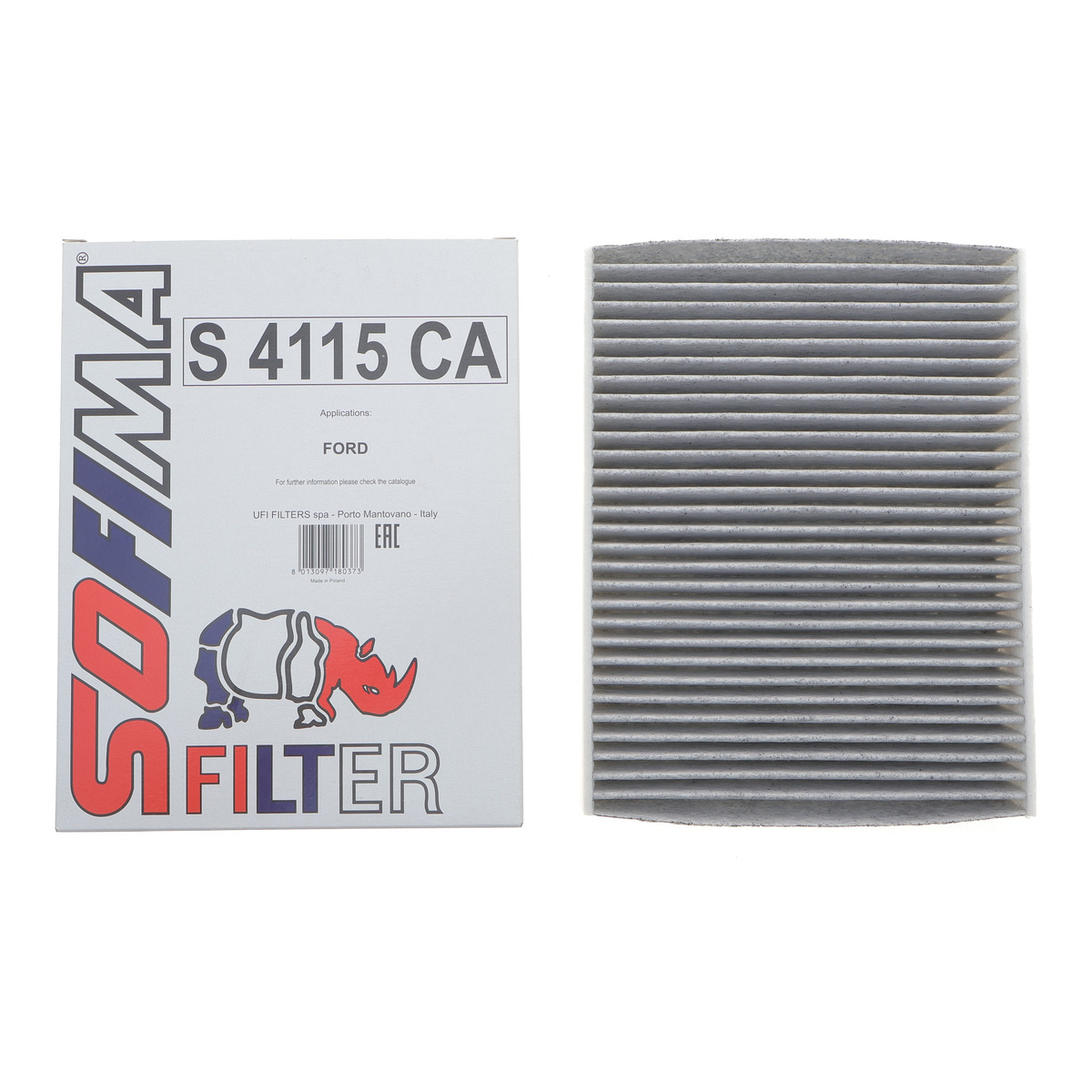 Фільтр салону Ford Fiesta 01-10/Fusion 02-12 (вугільний) Sofima фото 2