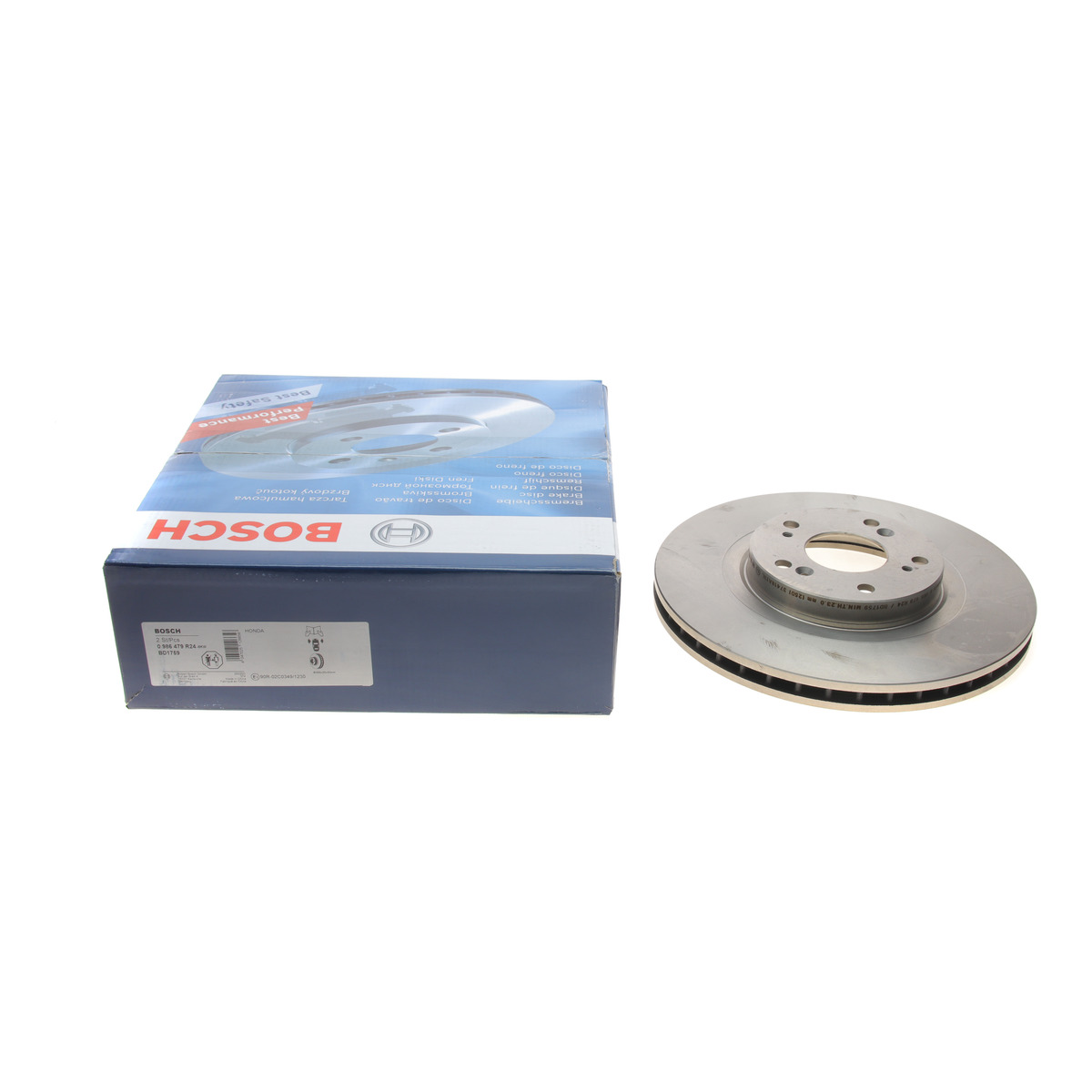 Диск гальмівний (передній) Honda Civic/CR-V 2.0/2.2 CTDi 01- (300x25) (вентильований) Bosch