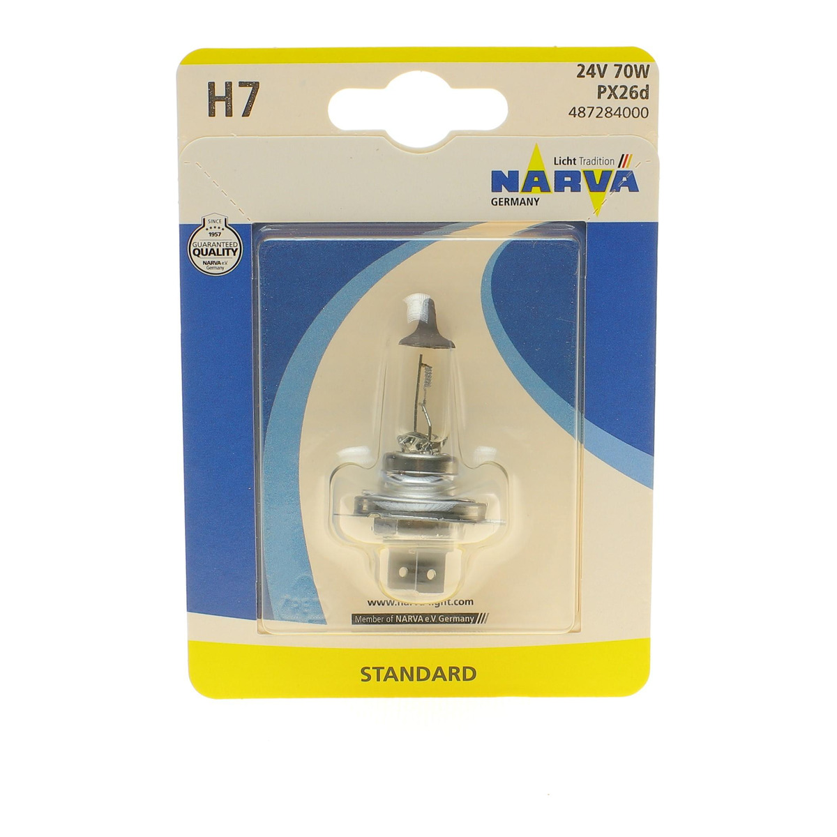 Автолампа H7 24V 70W PX26d Standard (блістер/1 шт) Narva