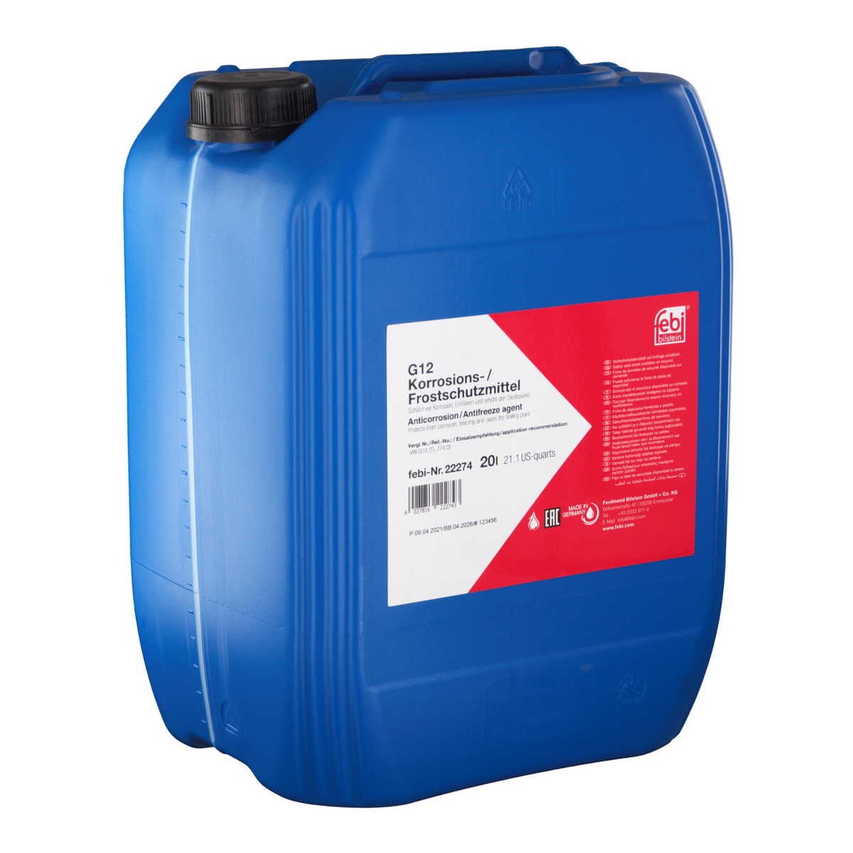 Антифриз (червоний) G12 (20л) (Концентрат) Febi Bilstein