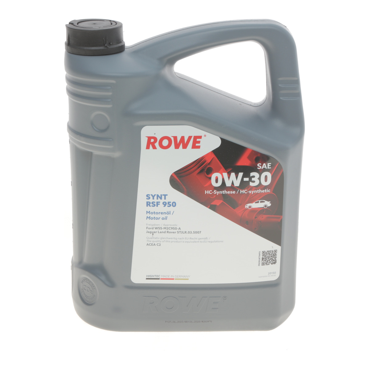 Масло 0W30 HIGHTEC SYNT RSF 950 (5L) (Ford WSS-M2C950-A/Jaguar Land Rover STJLR.03.5007) (ACEA C2)