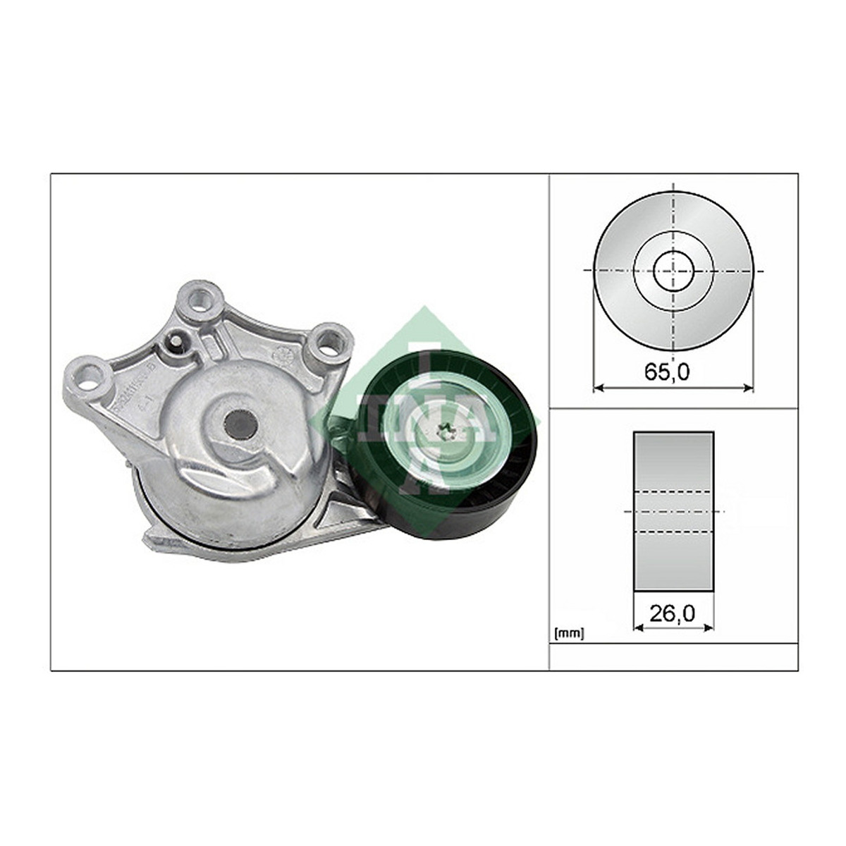Натяжник ременя генератора Peugeot 2008/208 1.6HDi 12-/Citroen C3 1.4/1.6HDi 09- /C4 Cactus 14- Schaeffler INA фото 3