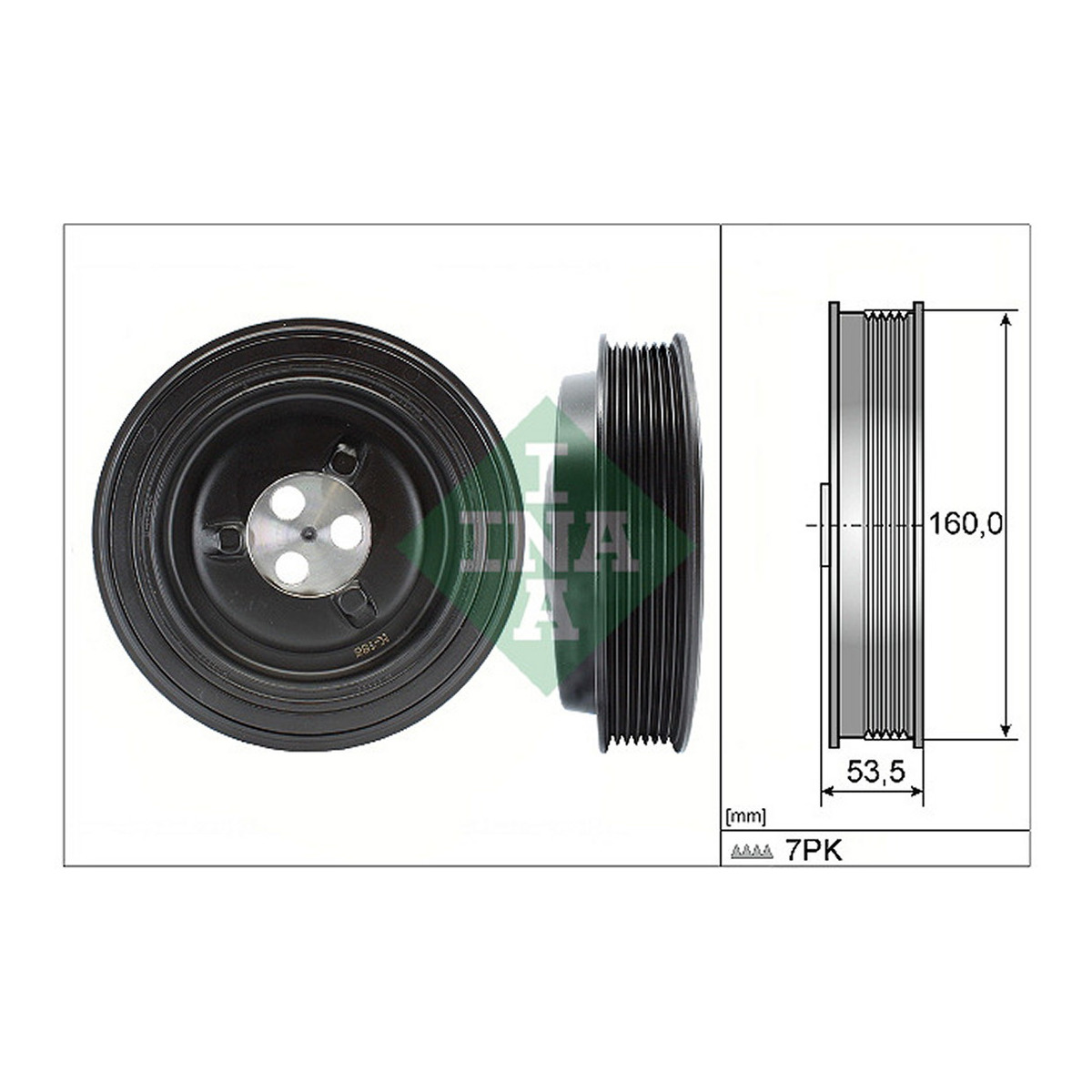 Шків колінвалу Ford Transit 2.2-2.4TDCI 06- (RWD) (7PK) Schaeffler INA