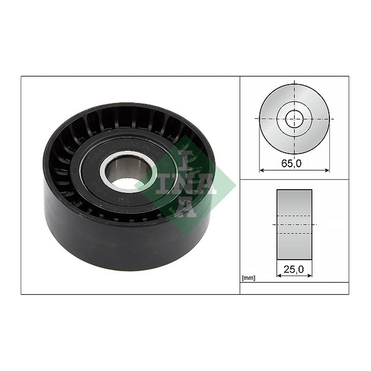 Ролик генератора Jeep Grand Cherokee/Wrangler 3.6 V6 10- (паразитний) (65x25) Schaeffler INA