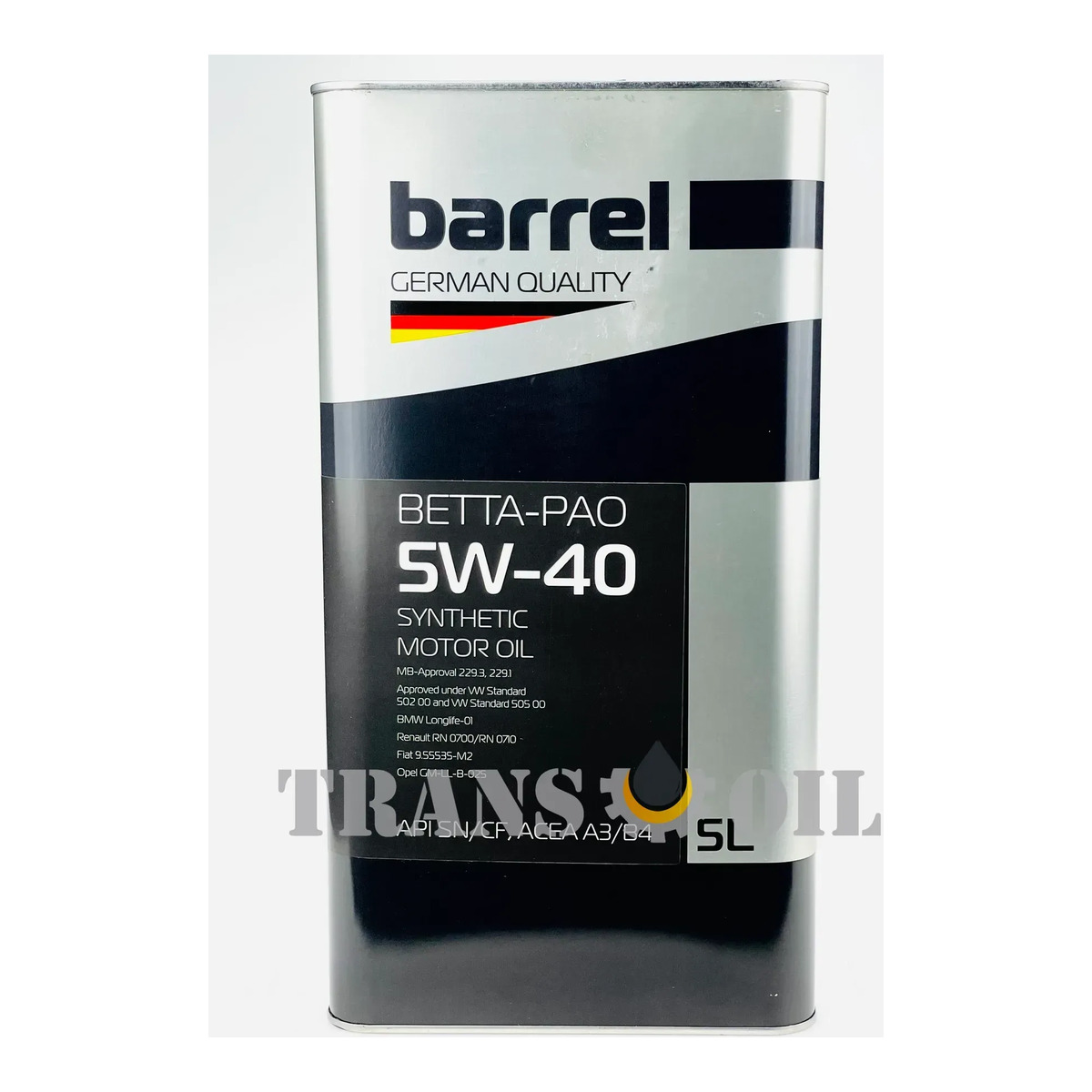 Олива моторна Barrel Betta-Pao 5W-40 5л.