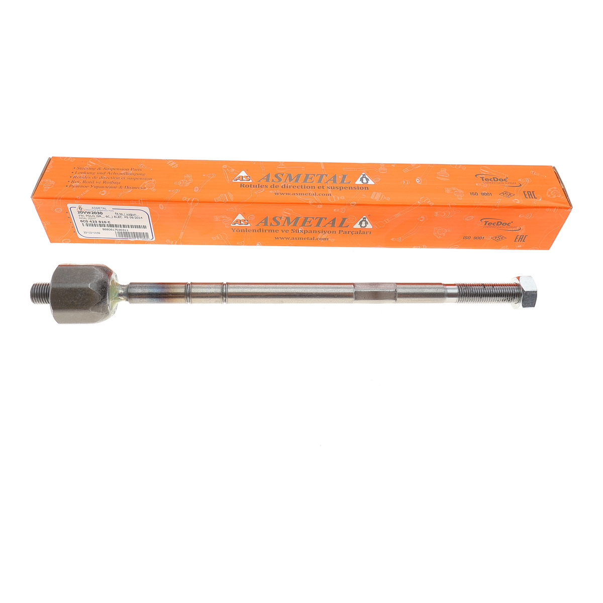 Тяга рульова Seat Toledo IV 12-19/Skoda Fabia III 14-/VW Polo 09- (L=312mm) ASMETAL