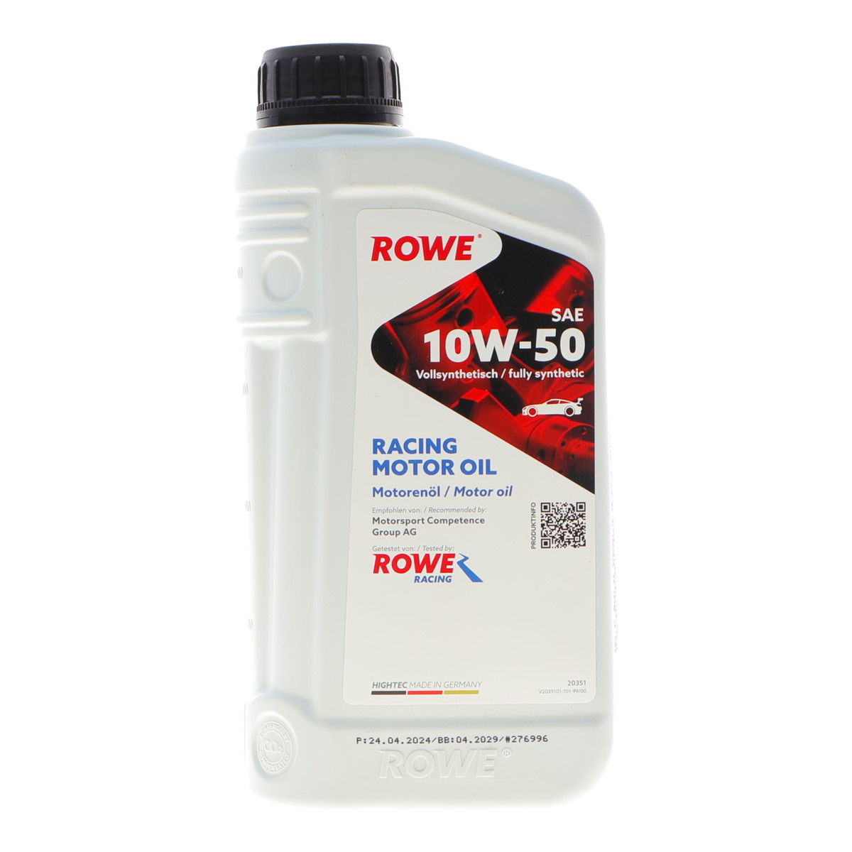 Олива 10W50 HIGHTEC RACING MOTOR OIL (1L) ROWE