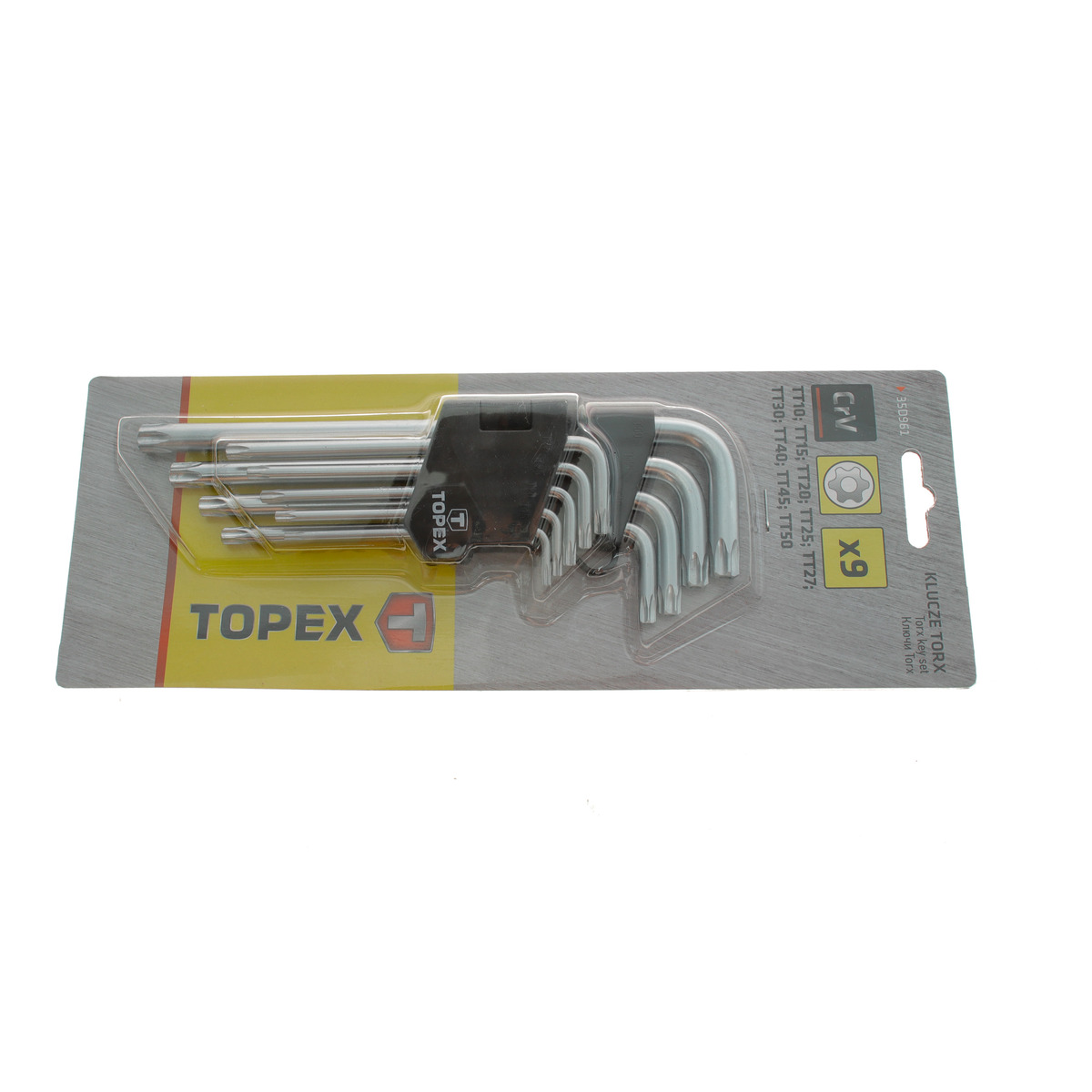 Набір ключів Г-под. Torx T10-T50 TOPEX