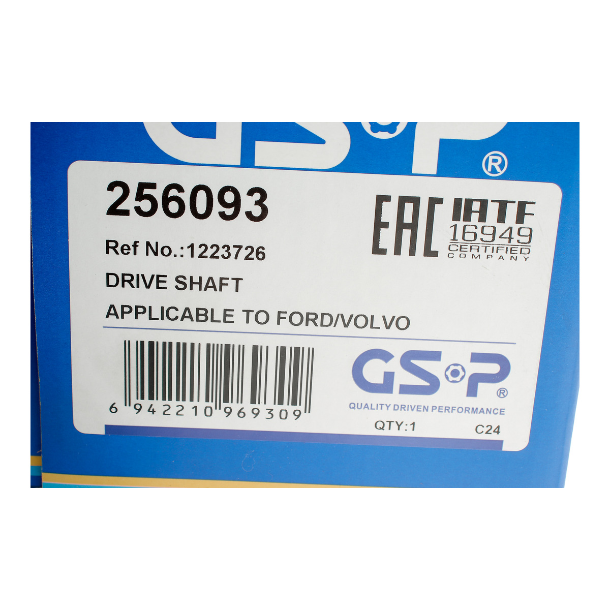 Піввісь (передня) Ford Focus 2.0 TDCi/Volvo S40/V50 04-12 (R) (36x26x916) GSP