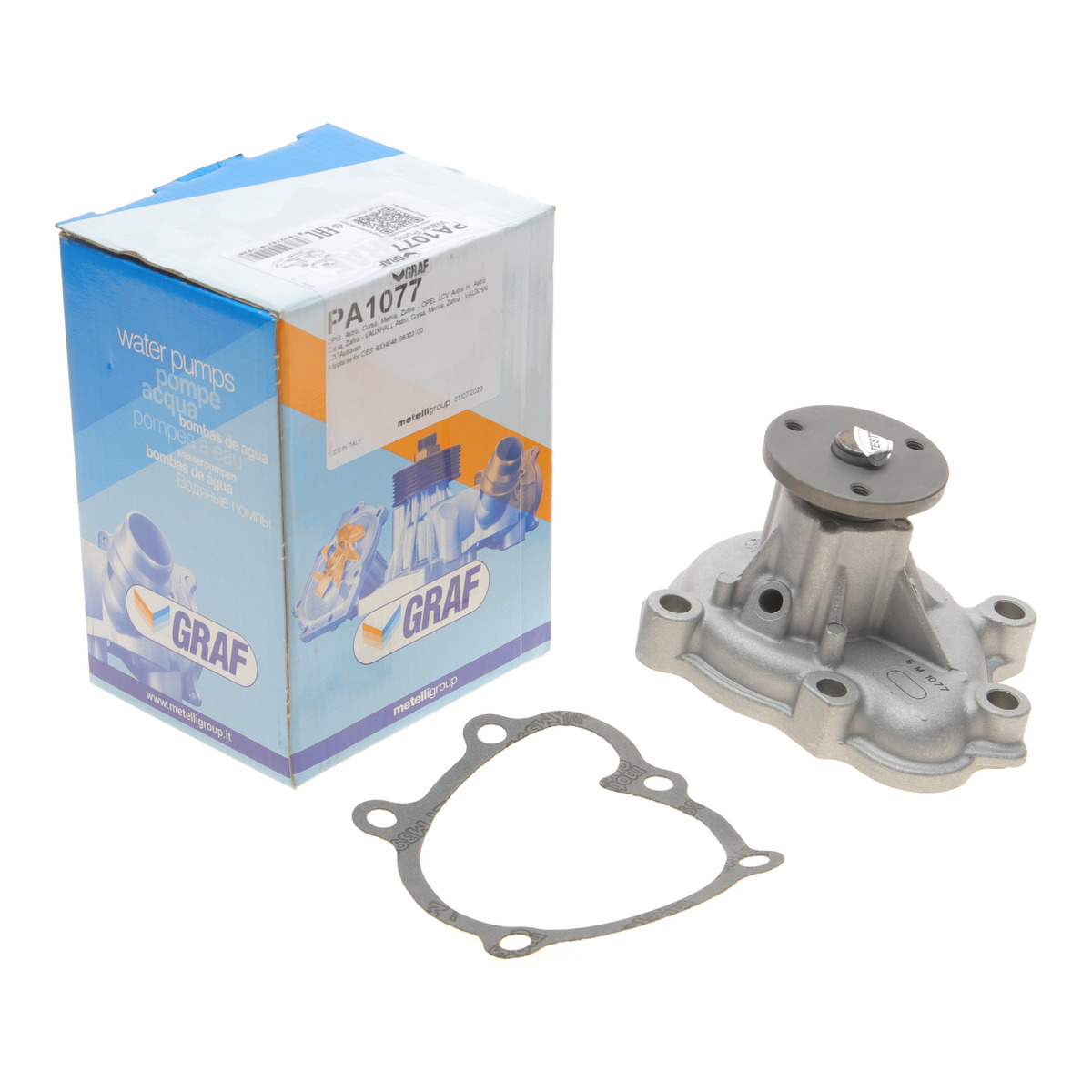 Помпа води Opel Astra H/J 04-10/Corsa D 06-14/Zafira B 08-15/Meriva 1.7CDTI/1.6 Turbo (R/B) (8 лоп) GRAF