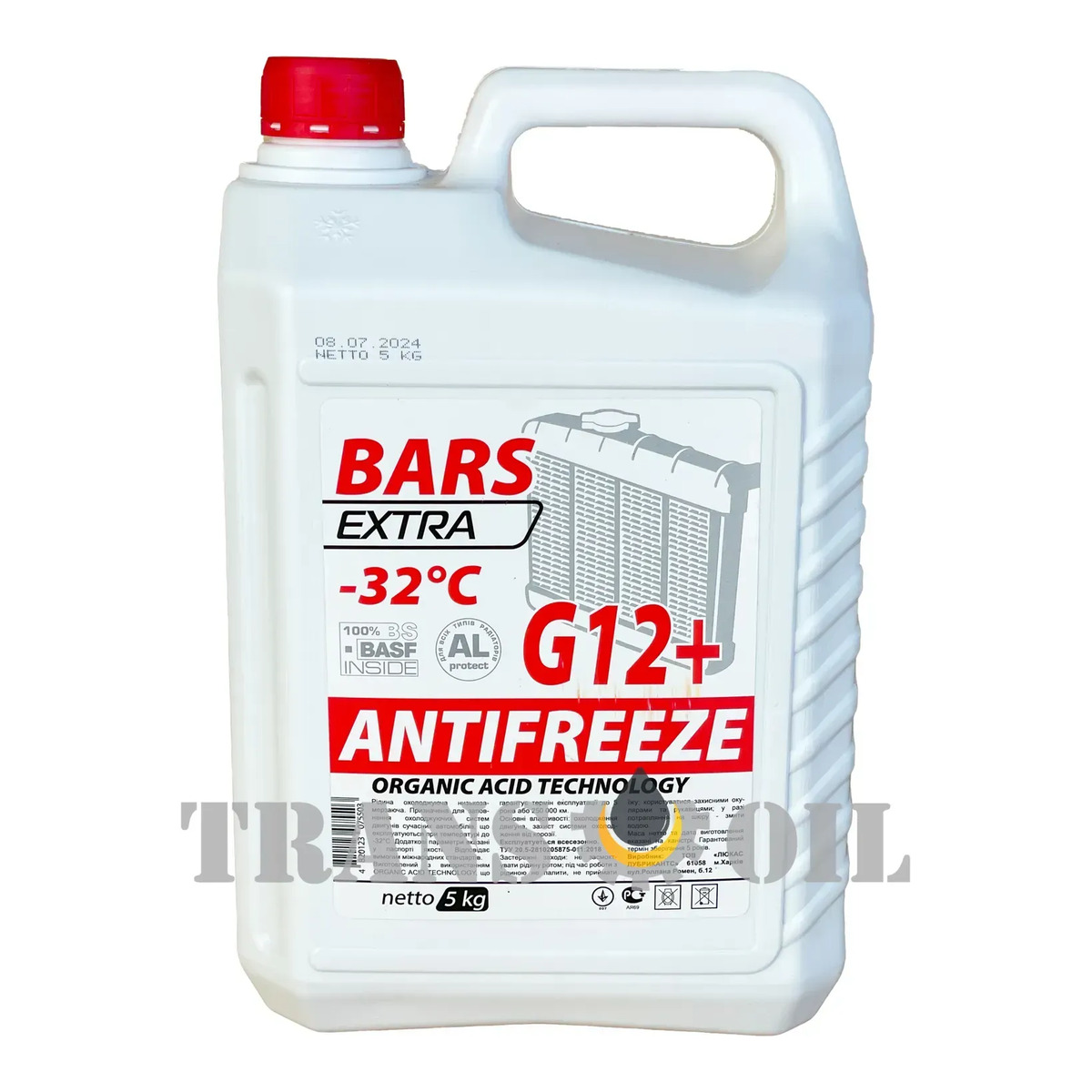 BARS EXTRA Антифриз -32С G12 червоний 5кг
