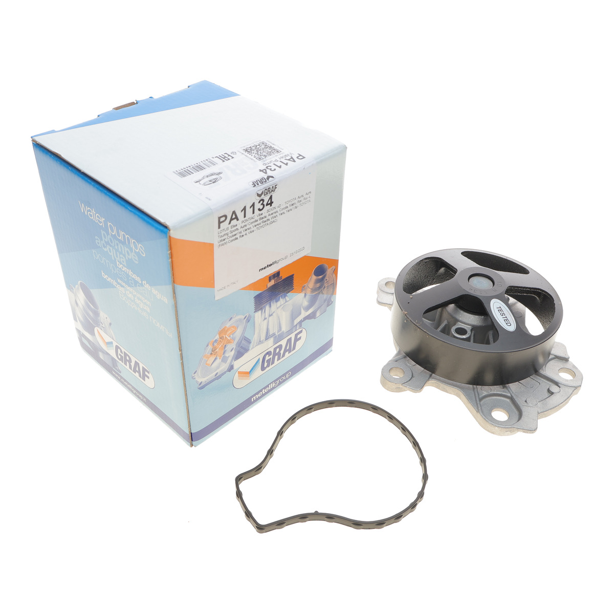 Помпа води Toyota Avensis/Auris/Corolla/Rav4 1.6/1.8/2.0 07- (B/B) (7 лоп) GRAF