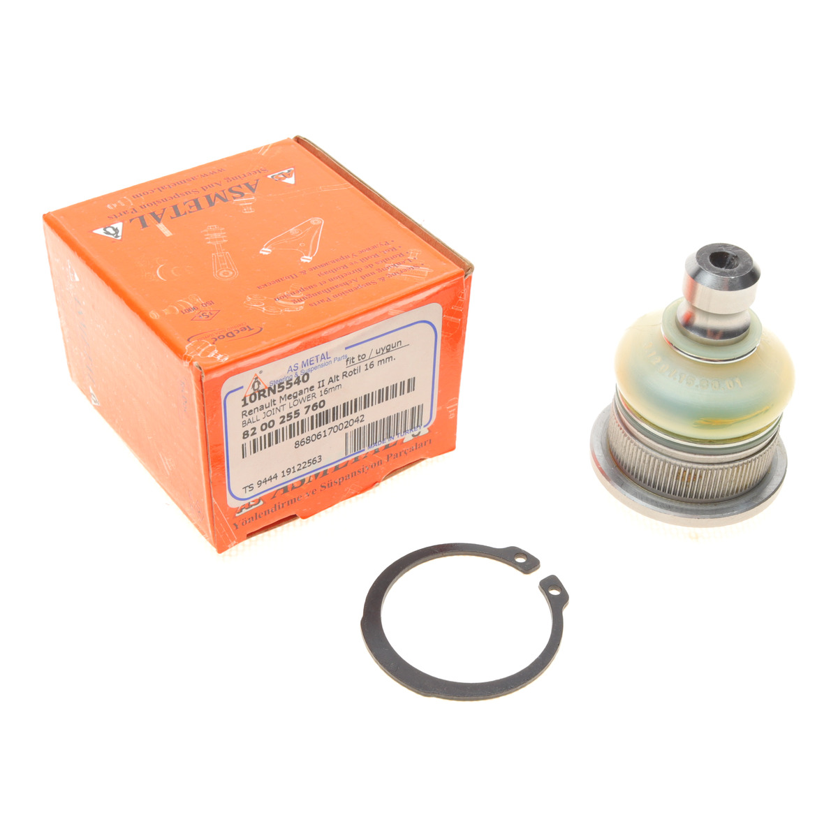 Опора кульова (передня/знизу) Renault Megane II/Scenic 02- (d=16mm) ASMETAL