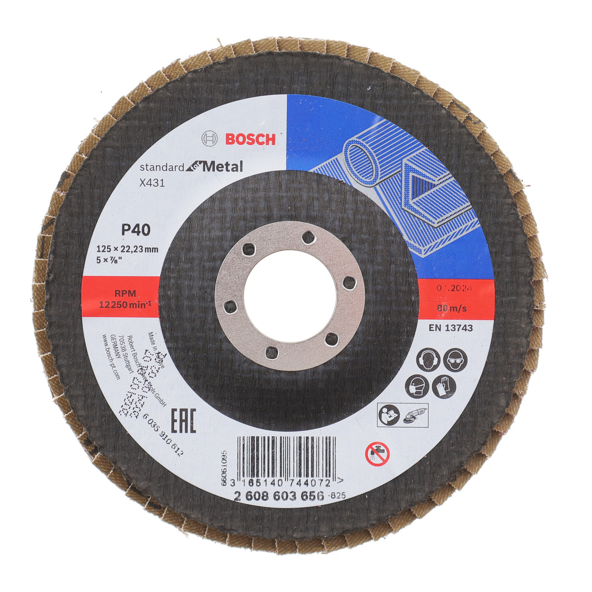 Круг зачисной 125x5x22,23 мм P40 X431 Standard for Metal