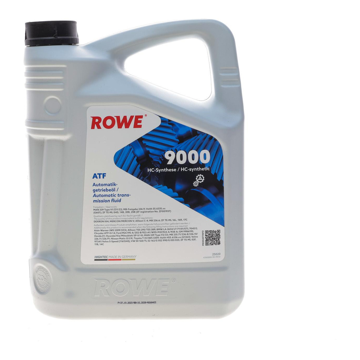 Олива HIGHTEC ATF 9000 (5L) (DEXRON IIIH/MB 235.71/236.8/236.10/236.11/236.91/BMW LA-2634) (червоний) ROWE
