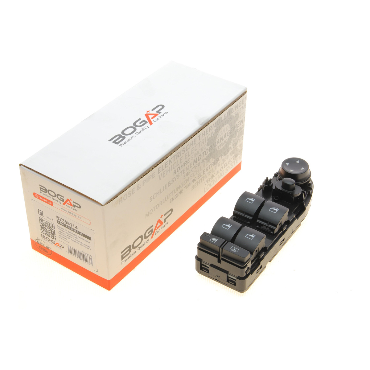 Кнопка склопідіймача (L) BMW 5 (E60) 03-10 M47/M54/M57/N43/N47/N52/N53/N62 (блок) BOGAP