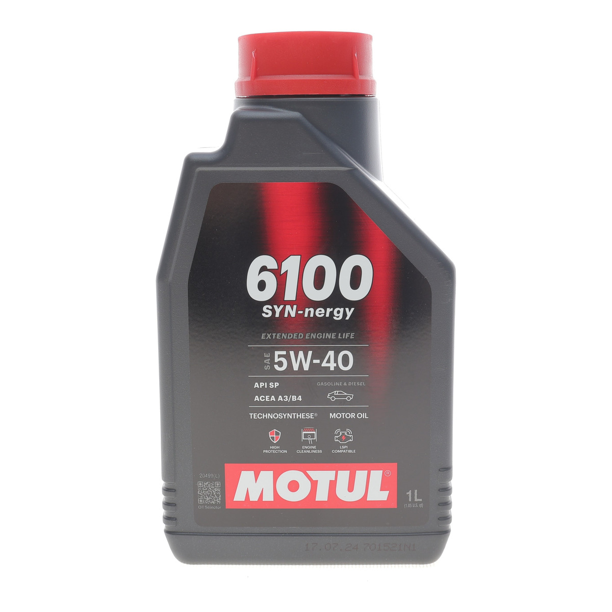 Олива 5W40 Syn-nergy 6100 (1L) (API SP) (ACEA A3/B4) (112961) Motul