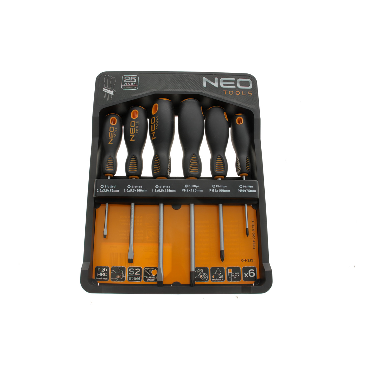 Набір викруток SL, PH 6 од. NEO Tools
