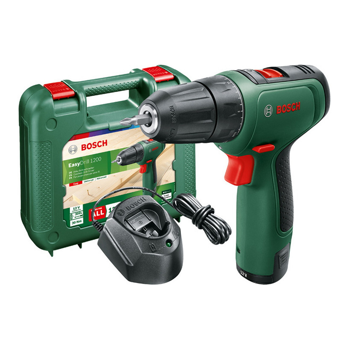 Шуруповерт акумуляторний EasyDrill 1200 (12V) для робіт з дерева, металу, пластику Bosch