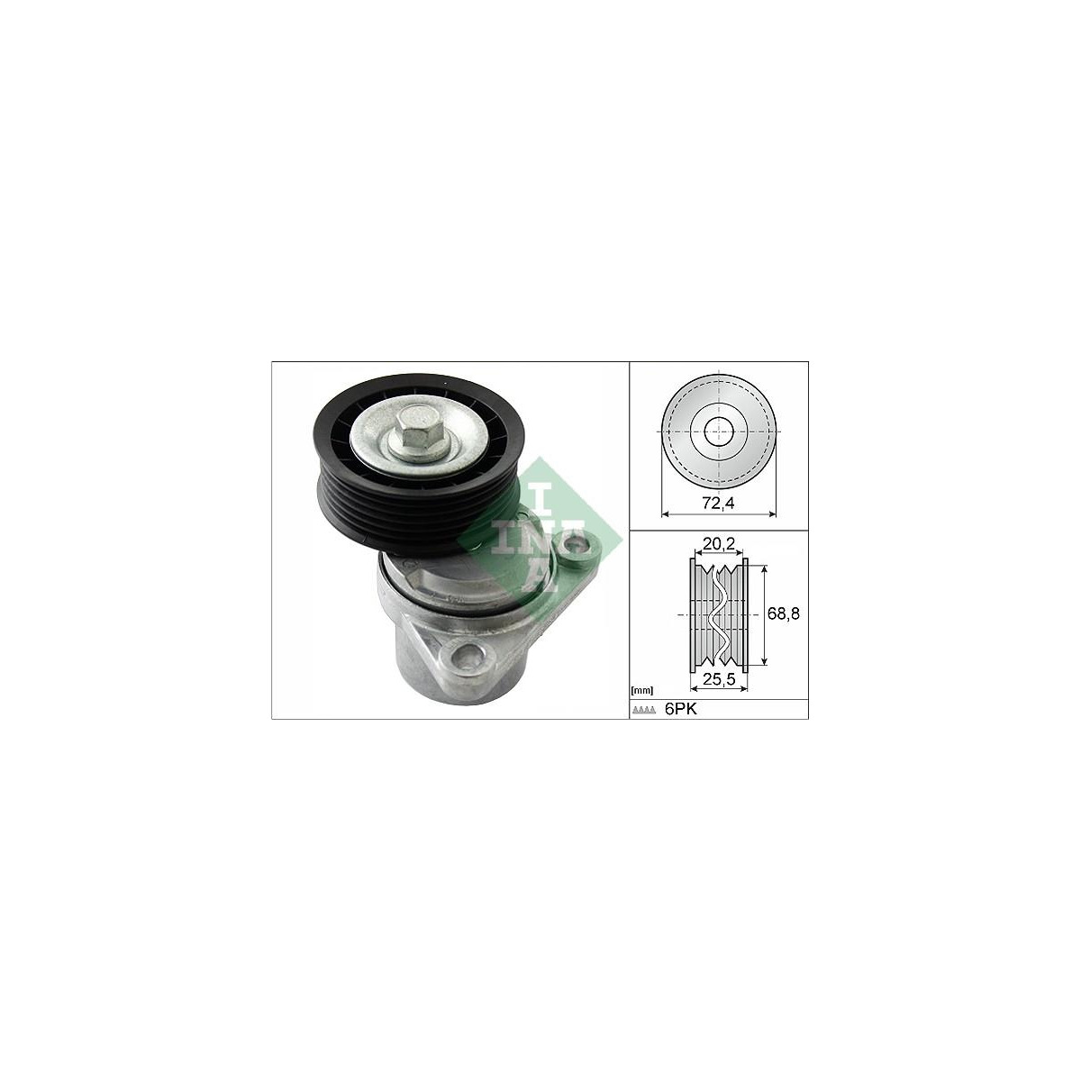 Натяжник ременя генератора Mazda 6 1.8-2.3 MPS 02-07 Schaeffler INA
