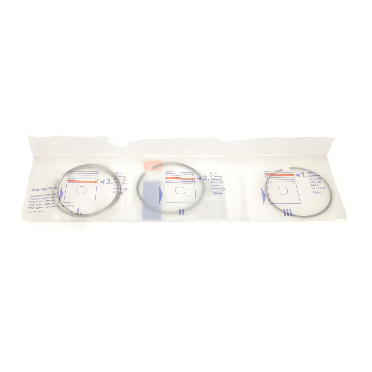Кільця поршневі VW LT -96/T3/Caddy 1.6D-2.4D -96 (76.50mm/STD) (1.75-2.0-3.0) = 8950320000 NPR
