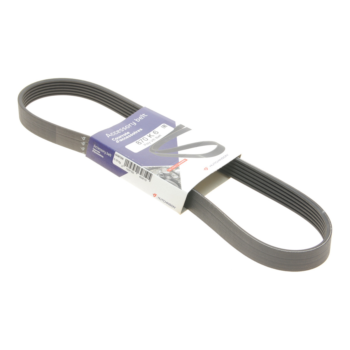 Ремінь генератора Opel Movano 2.5D 98-00 (6PK870) Hutchinson