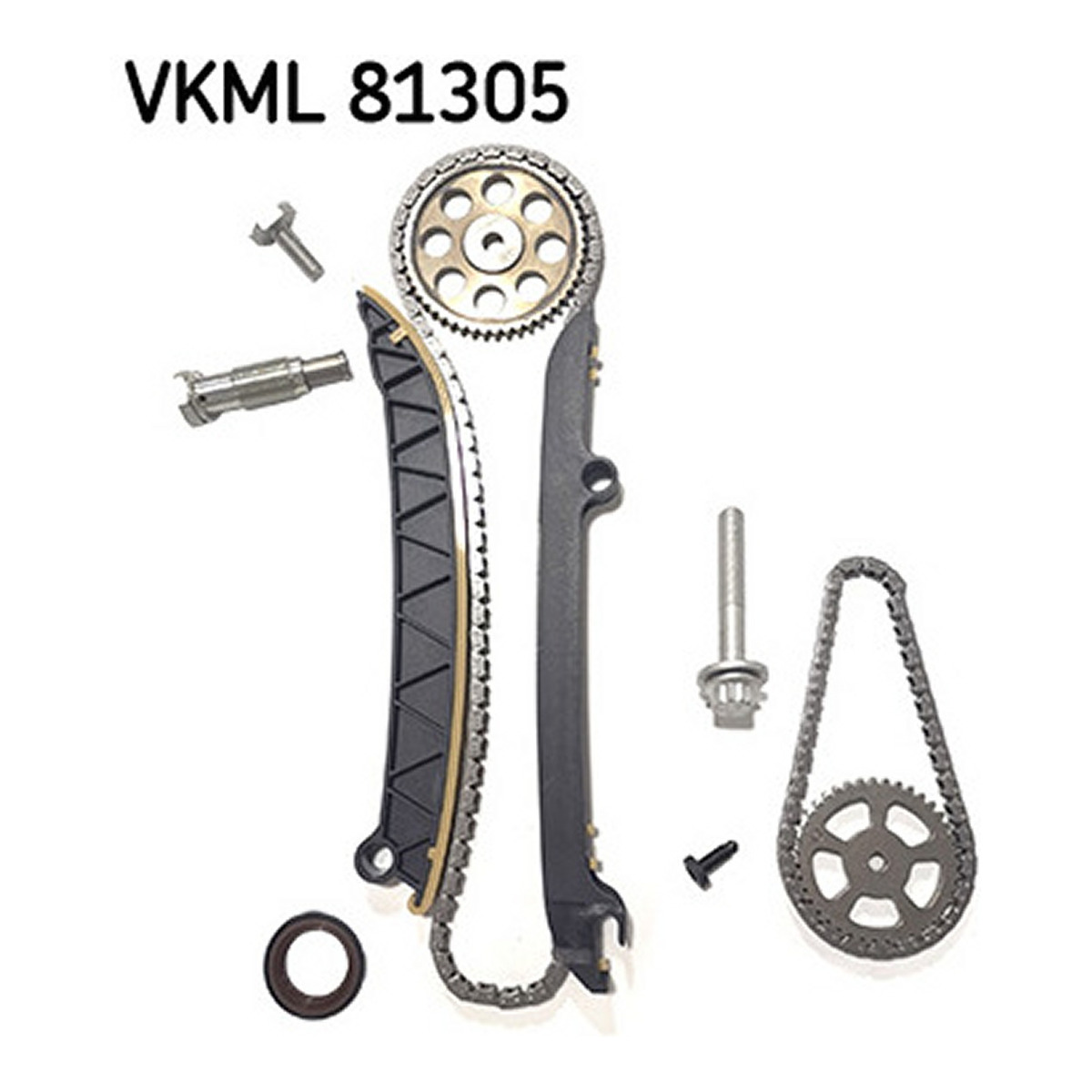 Комплект ГРМ (ланцюг + шестерня) AUDI A1, A3, SEAT ALTEA, ALTEA XL, IBIZA IV, IBIZA IV SC, IBIZA IV ST, LEON, SKODA FABIA II, OCTAVIA II, ROOMSTER, ROOMSTER PRAKTIK, YETI 1.2/1.9D/2.0D 02.03-05.22