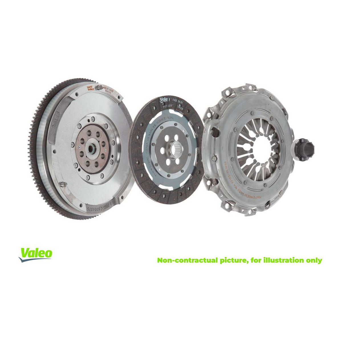 Демпфер + комплект зчеплення VW Caddy 1.9TDI 77kw 04-10/Golf V 1.6TDI 66-77kw 03-08 (+вижимний) Valeo